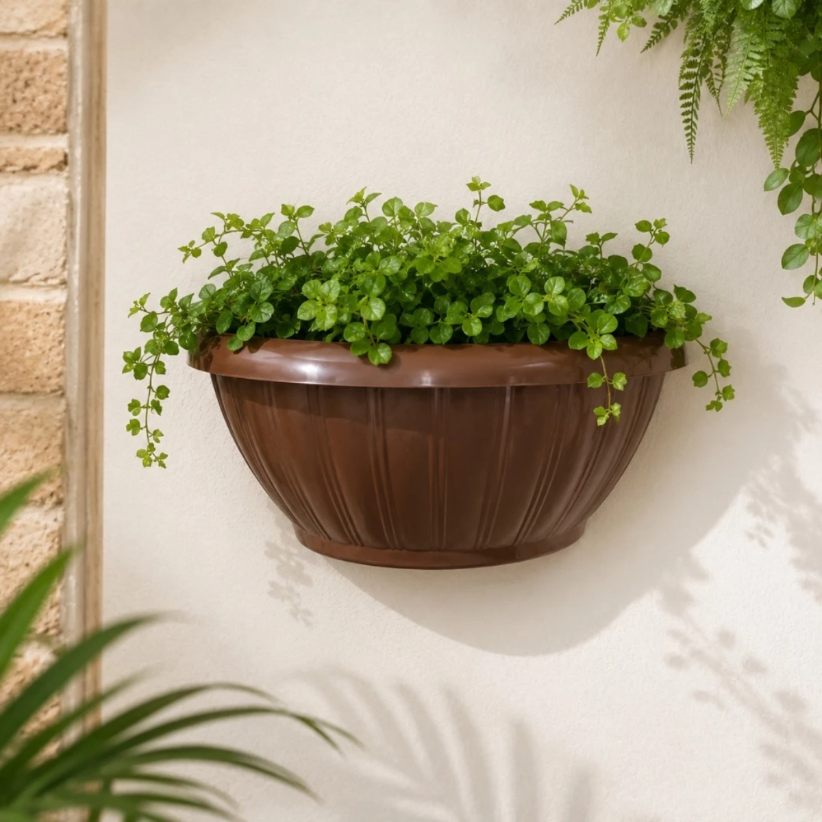 Vaso Grego de Parede Terracota Meia Lua