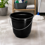Balde de Limpeza 7 Litros Preto Resistente Multiuso