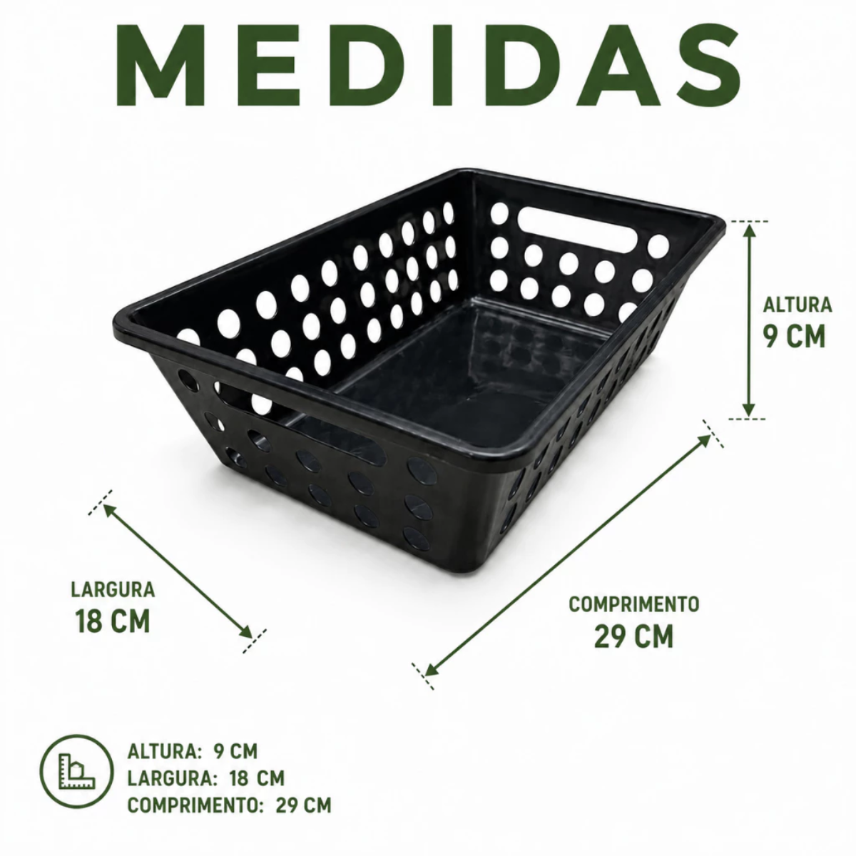 Cestinho Organizador Multiuso Pequeno com Alça