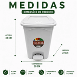 Lixeira com Pedal 13L - Linha Higiene & Organização