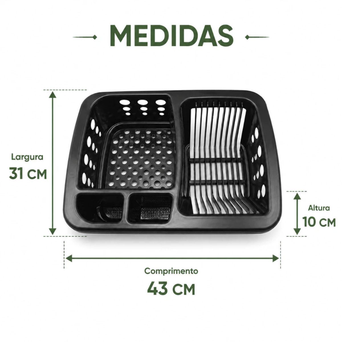 Escorredor de Louça Grande Reforçado Para Cozinha