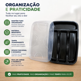 Organizador de Talheres com Tampa - Linha Professional Black