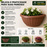 Vaso Grego de Parede Terracota Meia Lua