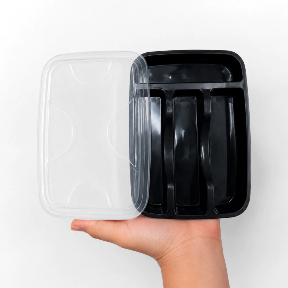 Organizador de Talheres com Tampa - Linha Professional Black