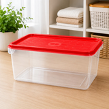 Organizador Multiuso 3L com Tampa Caixa Plástica Transparente