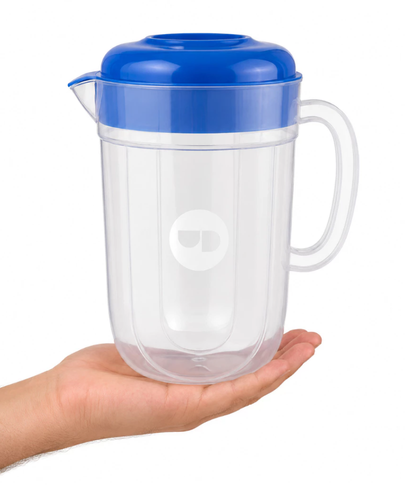 Jarra de Suco Redonda com Tampa Colorida 3,5L Multiuso