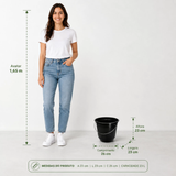 Balde de Limpeza 7 Litros Preto Resistente Multiuso