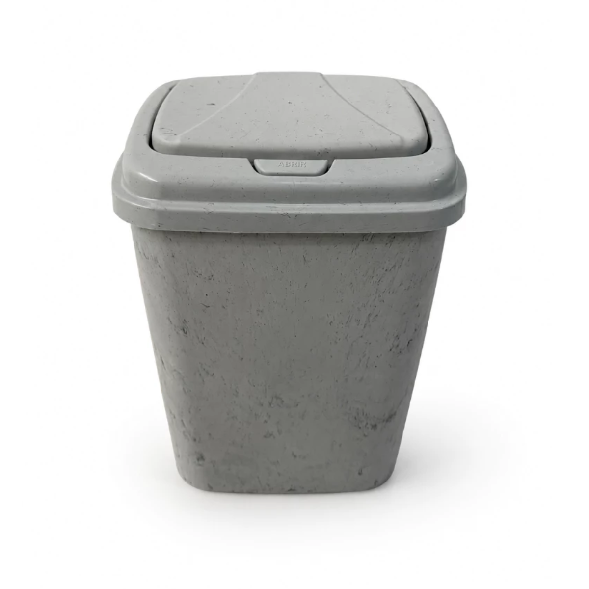 Lixeira 9L Click Marmorizada de Plástico com Tampa Para Cozinha