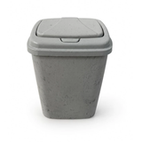 Lixeira 9L Click Marmorizada de Plástico com Tampa Para Cozinha