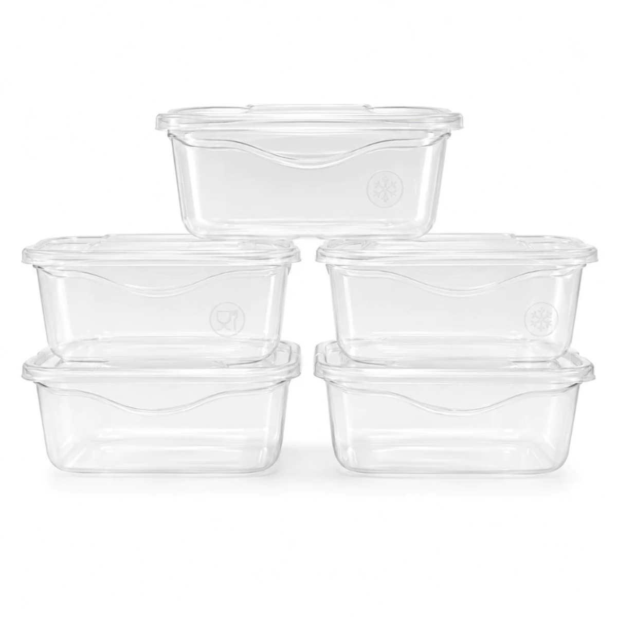 Kit 5 Pote Organizador 700ml com Tampa Leve 5 Pague 4