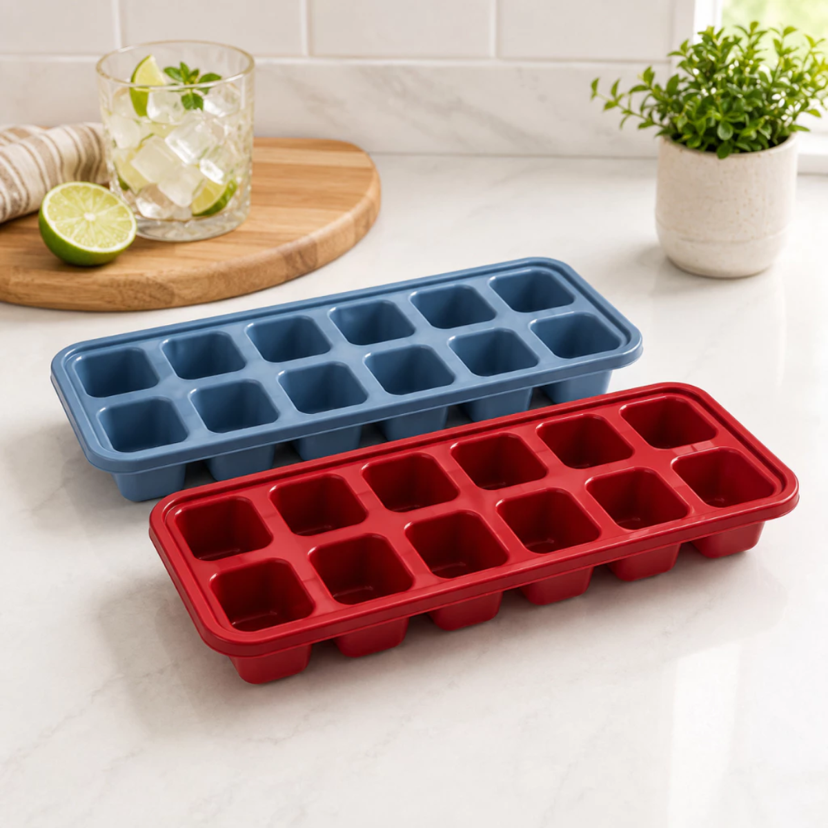 Forma de Gelo Reforçada Multiuso Fácil de Desenformar Para Freezer