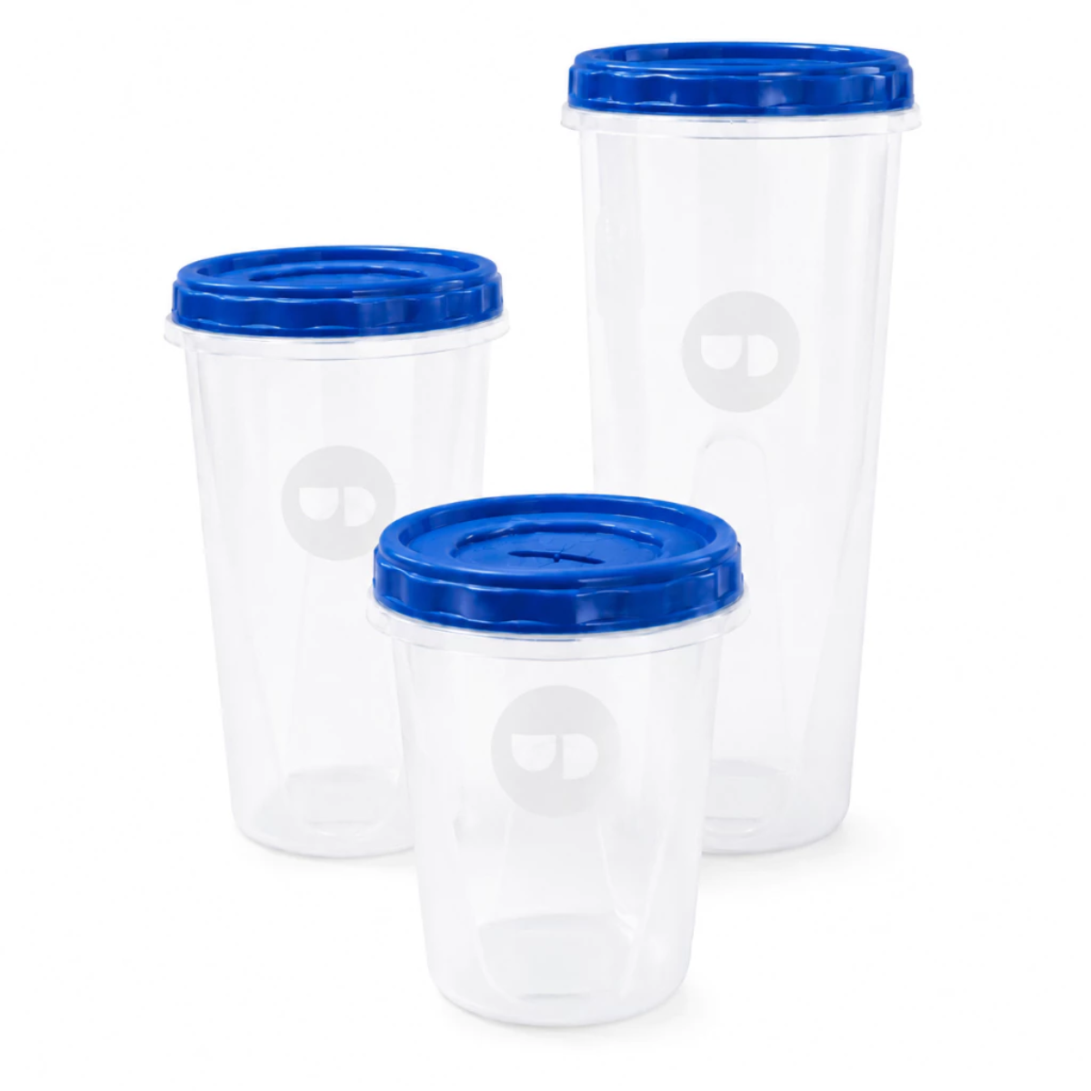 Kit 3 Pote Organizador Tampa Rosqueável 1L 1,5L e 2L Para Cozinha