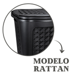 Lixeira Rattan 45 Litros Profissional - Design Elegante e Alta Resistência